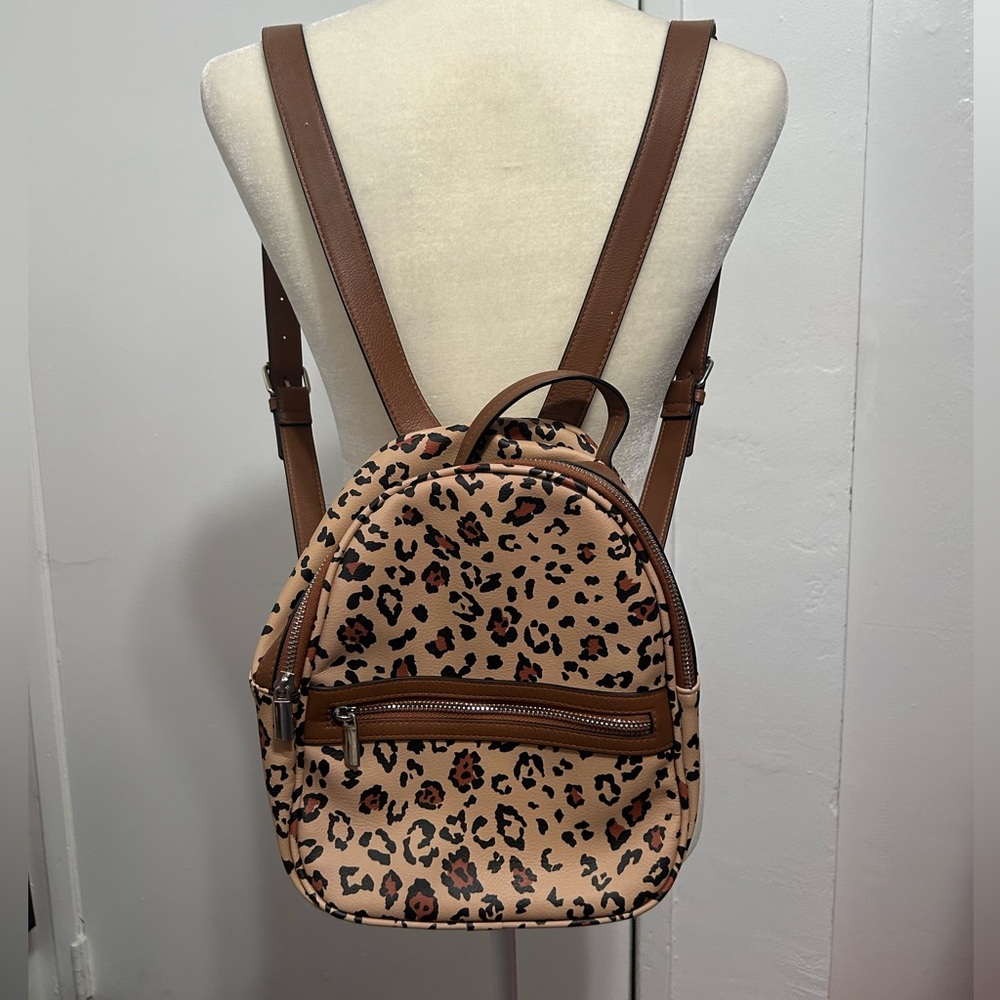 Cheetah print backpack